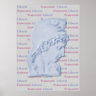 Liberté, Egalité, Fraternité Fransk Liberty Poster