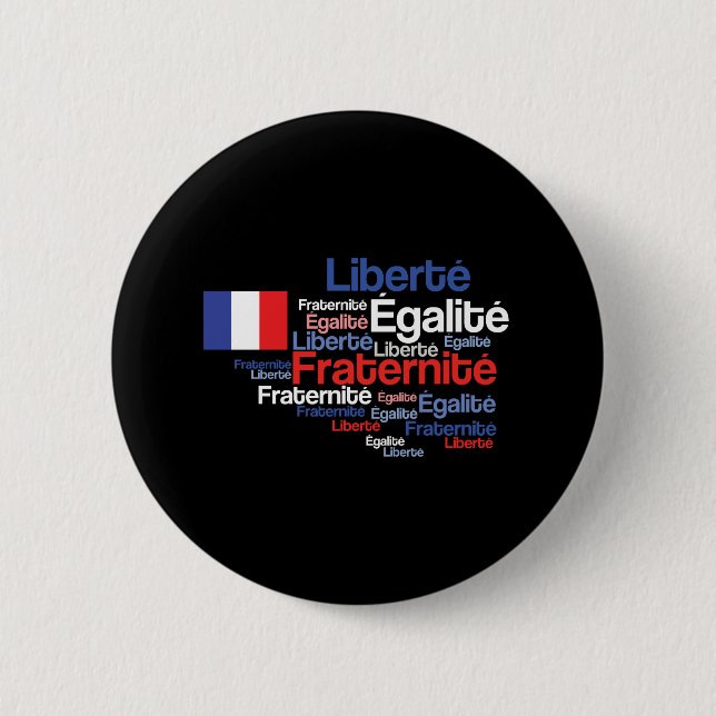 Liberté Égalité, Fraternité fransk medborgareMotto Knapp (Framsida)