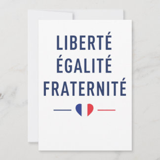 Liberté Égalité Fraternité Fransk Motto Hälsning Inbjudningar