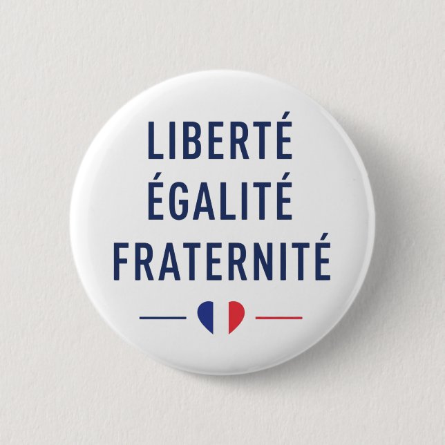 Liberté Égalité Fraternité Fransk Mottoknapp  Knapp (Framsida)
