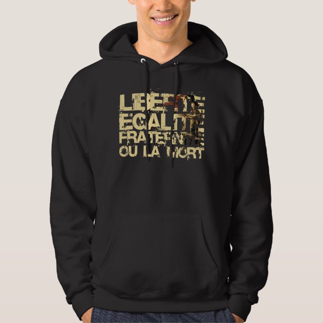 Liberte Egalite Fraternite: Fransk revolution Sweatshirt Med Luva (Framsida)
