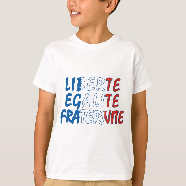 Liberte Egalite Fraternite produkter Tee Shirt (Framsida)