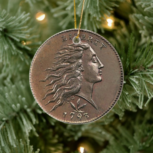 Liberty 1793 U.S. Penny Ceramic Ornament (Träd)
