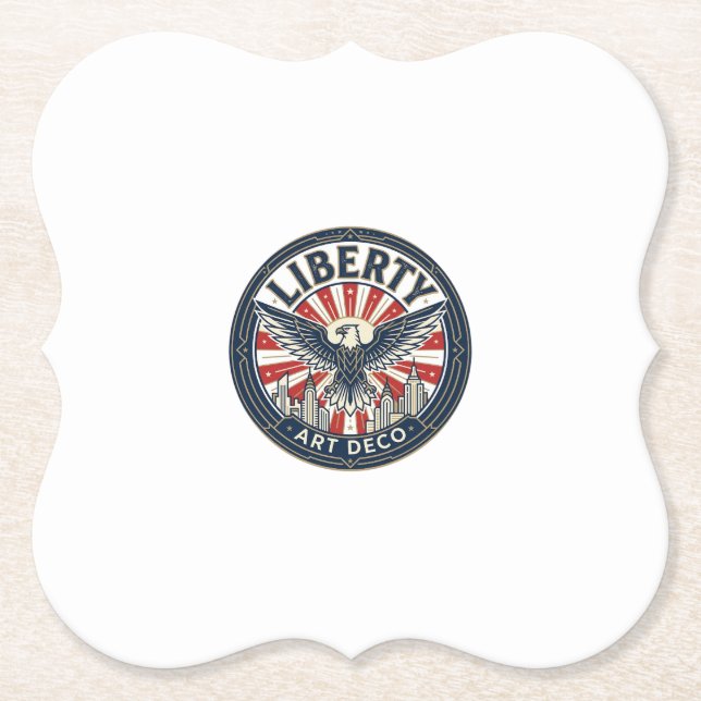 Liberty Adventure Patriotisk Patriotisk Pulp Bok C Underlägg Papper (Framsida)