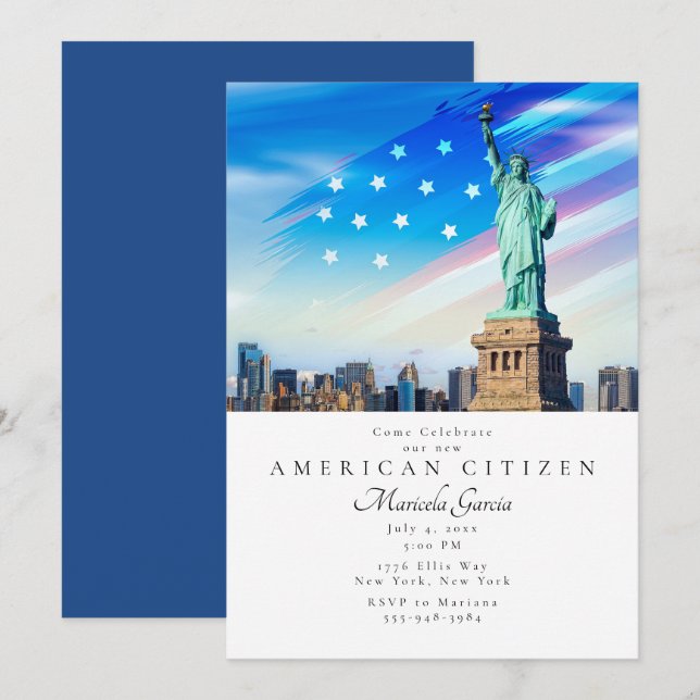 Liberty - American Citizen Party Inbjudningar (Fram/baksida)