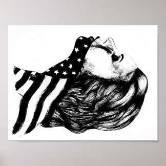 Liberty-American Girl Poster