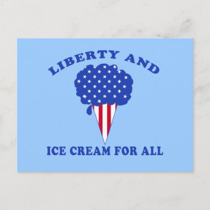 Liberty and Ice Cream for All Products Vykort