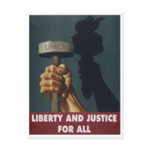 Liberty and Justice for All - Pro-Union Postcard