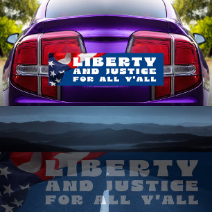 Liberty and Justice Södra Stil Bildekal