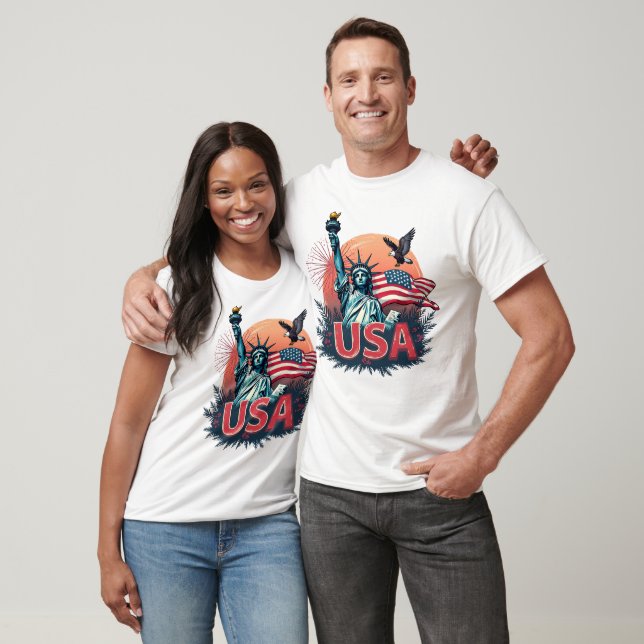Liberty and Pride USA T Shirt (Unisex)
