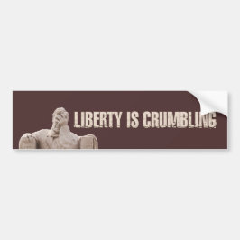 Liberty är Crumbling Bumper Sticker Bildekal