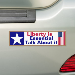 Liberty är Essential Talk om det Bumper Sticker Bildekal
