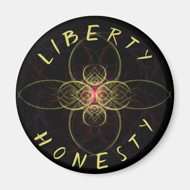 Liberty & Ärlighet Mystoppmedallion Magnet (Framsidan)