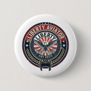 Liberty Aviator Patriotisk Patriotisk Aviation Vin Knapp