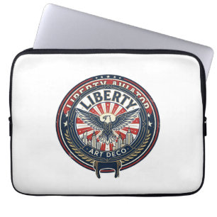 Liberty Aviator Patriotisk Patriotisk Aviation Vin Laptop Fodral