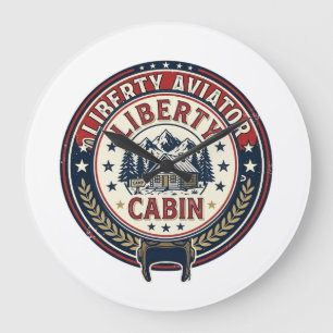 Liberty Aviator Patriotisk Patriotisk Aviation Vin Stor Klocka