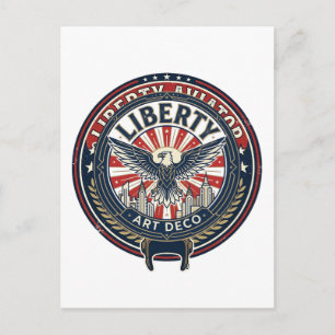 Liberty Aviator Patriotisk Patriotisk Aviation Vin Vykort