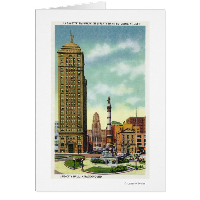 Liberty Bank Bldg, City Hall Hälsningskort (Framsidan)