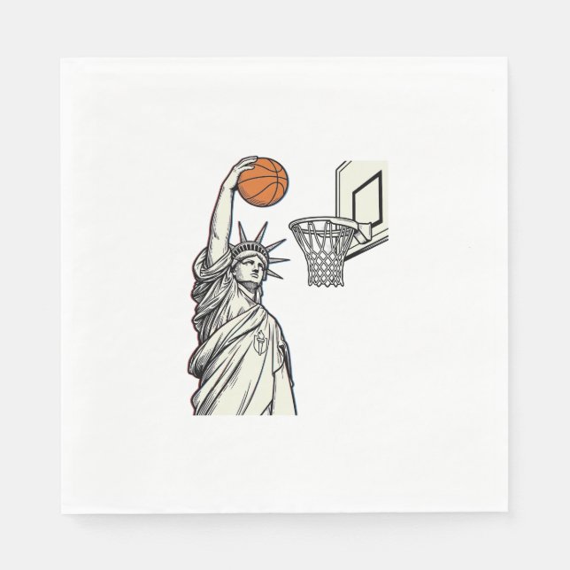 Liberty Basket Dunk Vintage Gravyr Design_1 Pappersservett (Framsidan)