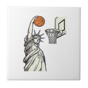 Liberty Basketboll Dunk Vintage Gravyr Design_1 Kakelplatta