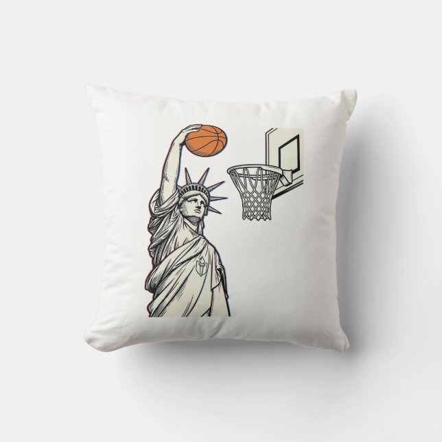 Liberty Basketboll Dunk Vintage Gravyr Design_1 Kudde (Framsida)
