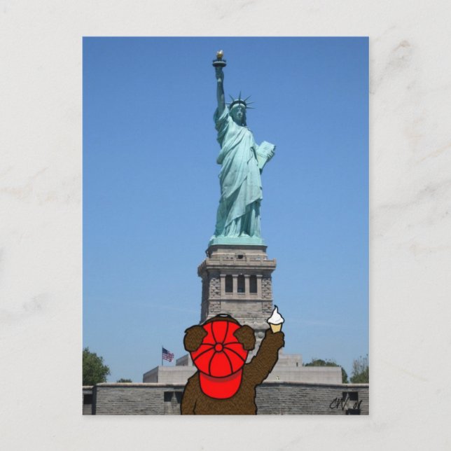 'Liberty Bear' NY vykort (Framsida)
