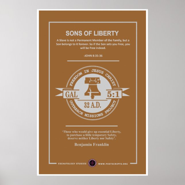 Liberty Bell-Freedom in Jesus Kristus Poster (Framsidan)