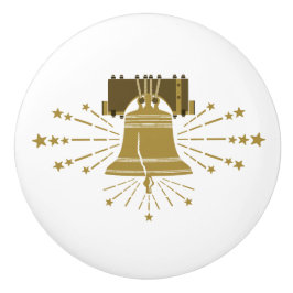 Liberty Bell Guld Illustration Ceramic pull Knopp