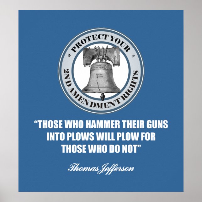 Liberty Bell - Jefferson 2nd Amendment Quote Poster (Framsidan)