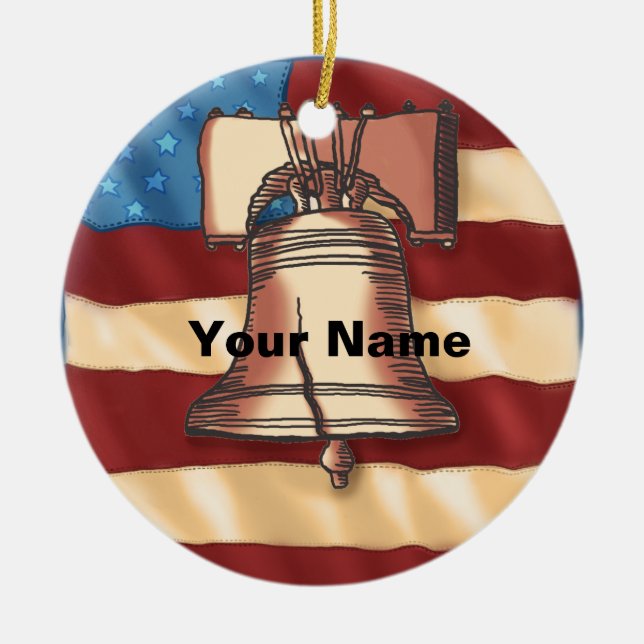 Liberty Bell Julgransprydnad Keramik (Framsidan)