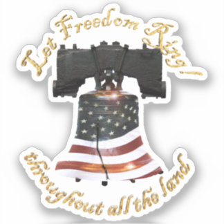 Liberty Bell - Låt Frihet Ring Klistermärken