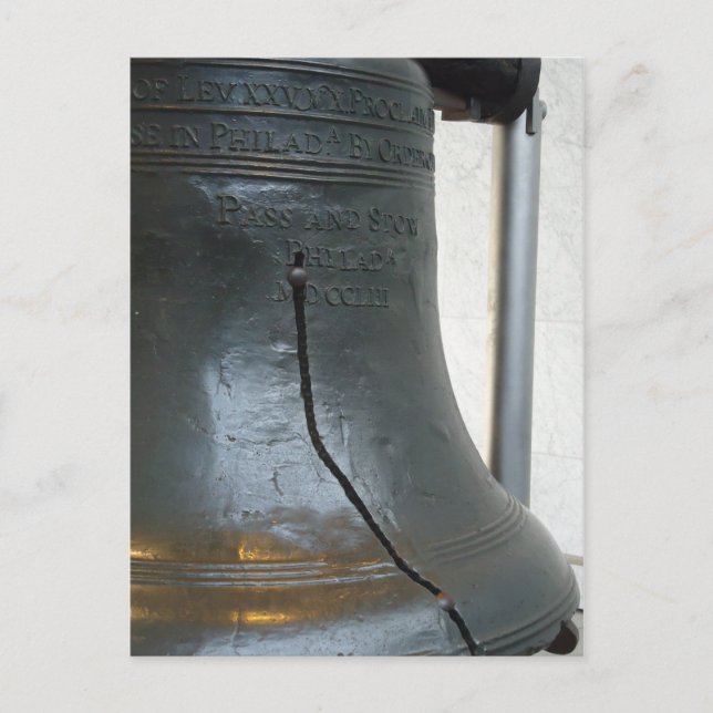 Liberty Bell Postcard Philadelphia Souvenir Vykort (Framsida)