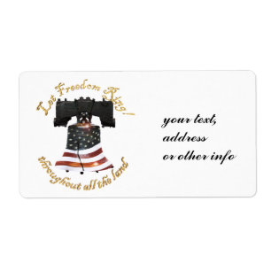Liberty Bell w/American Flagga - Let Freedom Ring Fraktsedel