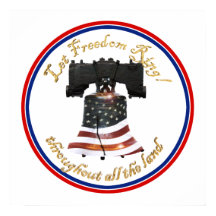 Liberty Bell w/American Flagga - Let Freedom Ring