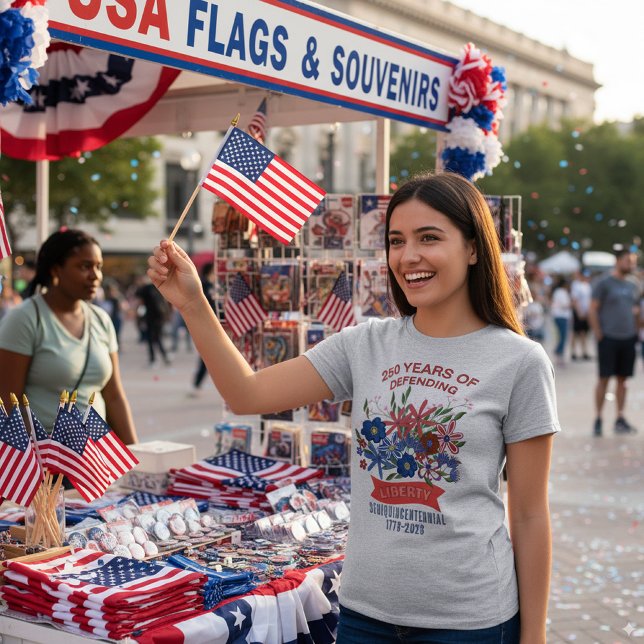 Liberty Blommigt 250-årsdagen T-Shirt (Liberty Floral 250th Anniversary T-Shirt)