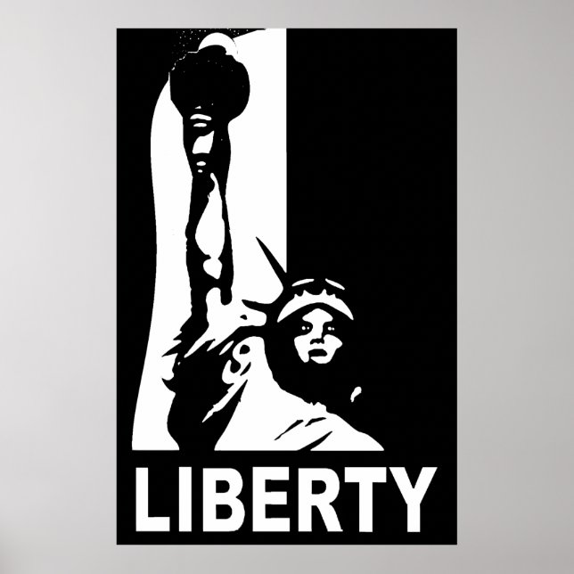 Liberty Bold & Big, Black & White Poster (Framsidan)