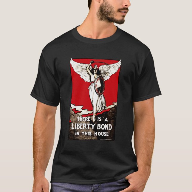 Liberty Bond Världskrig I Poster 1918 T Shirt (Framsida)