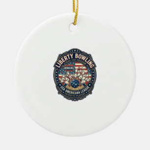 Liberty Bowl Patriottisk Patriotisk Bowl Vintage Julgransprydnad Keramik
