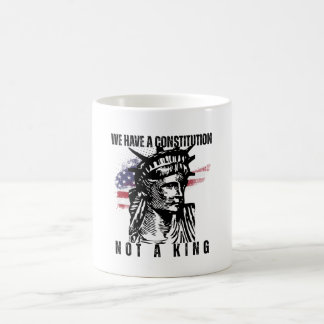 Liberty Bust with Grunge Flag Art Kaffemugg