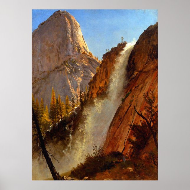 Liberty Cap Yosemite Park Waterfall 1873 Poster (Framsidan)