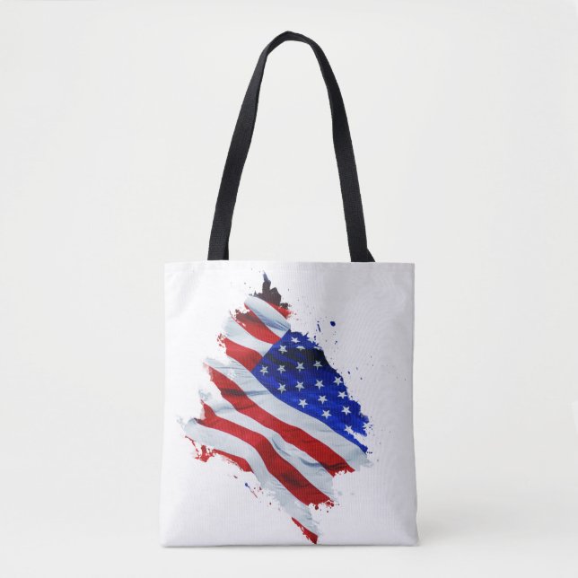 Liberty Carryall - Premium American Flagga Tote ba Tygkasse (Framsida)