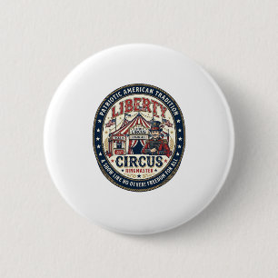 Liberty Circus Patriotisk Patriotisk Cirkus Ringmä Knapp