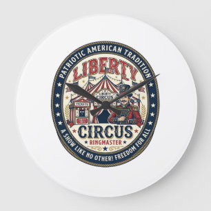 Liberty Circus Patriotisk Patriotisk Cirkus Ringmä Stor Klocka