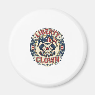 Liberty Clown Patriotisk Patriotisk Clowncore Söt Magnet