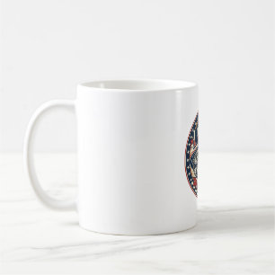 Liberty Cykling Patriotisk Patriotisk Cykling Vint Kaffemugg