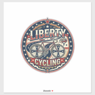 Liberty Cykling Patriotisk Patriotisk Cykling Vint Klistermärken