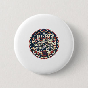 Liberty Cykling Patriotisk Patriotisk Cykling Vint Knapp