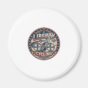 Liberty Cykling Patriotisk Patriotisk Cykling Vint Magnet