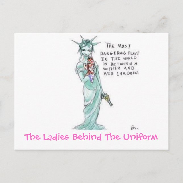 Liberty, Dam bakom uniformen Vykort (Framsida)