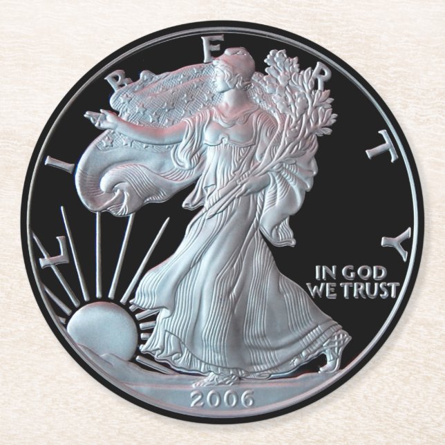 Liberty Dollar 2006 Underlägg Papper Rund (Framsidan)